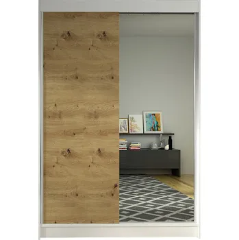 Šatní skříň Šatní skříň LINO I šířka 120 cm - bílá/dub artisan