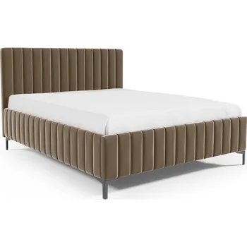 Postel Postel MACKENZIE 24 STANDARD 140x200 cm - černé nohy Světle hnědá