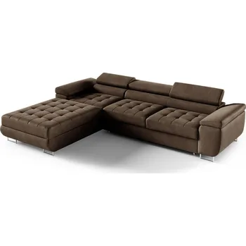 Obývací pokoj Rohová rozkládací sedací souprava 272 JENNY Hnědá I Levá