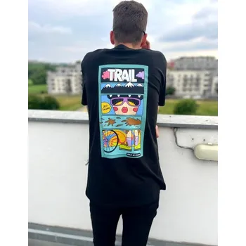 Kolo je láska Tričko s krátkým rukávem Kolo je láska JES ŠAJNÍ UNI, černá - S