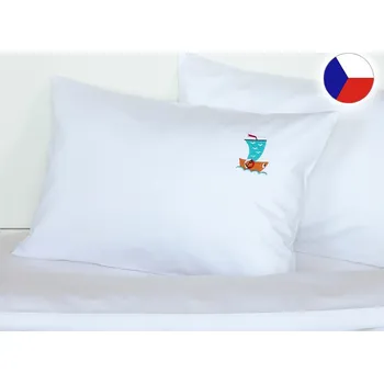 Povlečení Luxusní dětské povlečení do postýlky 40x60, 90x135 GEON Bílá loďka