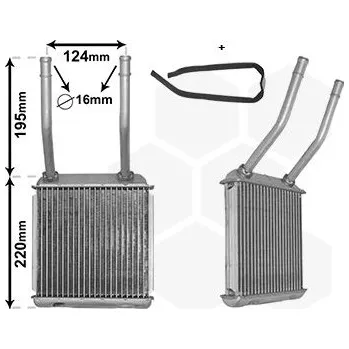 Výměník tepla Výměník tepla, vnitřní vytápění VAN WEZEL 37006132