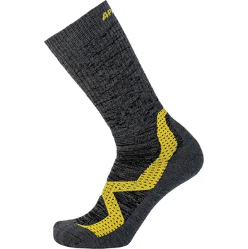 Pánské ponožky APASOX ponožky MAKALU antracit- žlutá Velikost: 39-42