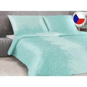 Povlečení Damaškové povlečení EXCELLENT 70x90, 140x200 DIAMANT Amazonie tyrkys