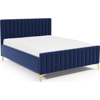 Postel Postel RUBY 25 STANDARD 140x200 cm - zlaté nohy Tmavě modrá
