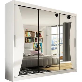 Šatní skříň Velká šatní skříň ASTON IV bílá šířka 250 cm