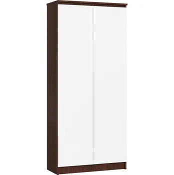Regál R 80 cm CLP 2 dvířka 8 poliček wenge/bílá