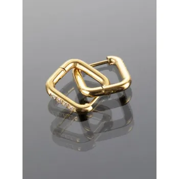 Náušnice Prosperk Náušnice z oceli zlaté čtvercové S4988