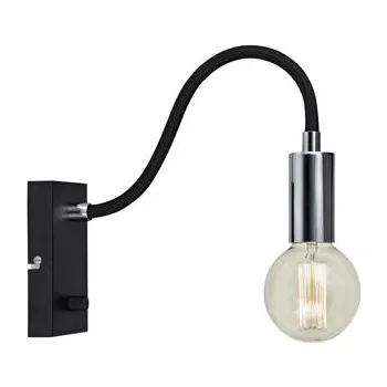 Bodové svítidlo Markslojd 106600 RAW - Nástěnné stmívatelné svítidlo s husím krkem (Nástěnné svítidlo se stmívačem na husím krku, bez kabelu, čermá + chrom)