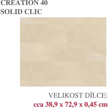 vinylová podlaha Vinylová podlaha GERFLOR CREATION Curton Stone Light Beige 1276 Varianta: Solid Clic 40 (plovoucí)