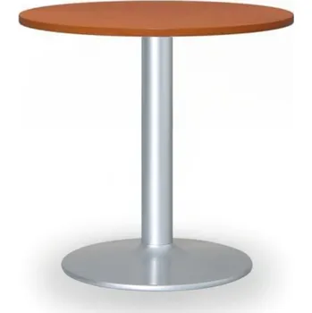 Konferenční stolek Konferenční stolek ZEUS II, průměr 60 cm, šedá podnož, třešeň