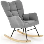 Houpací křeslo VASCO — látka, šedá Halmar