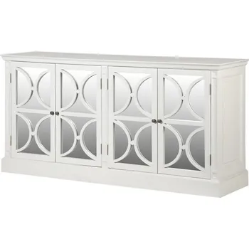 Příborník do zásuvky Venkovský zrcadlový příborník White Ariano 190cm bílá