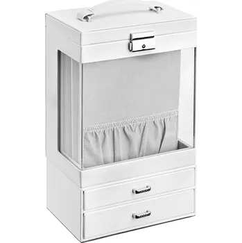 Šperkovnice Troli Moderní bílá šperkovnice s vitrínou + 2 měsíce na vrácení zboží