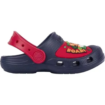 Chlapecké pantofle Dětské pantofle Coqui MAXI JUNGLE 29/30 Tmavě modrá, Červená