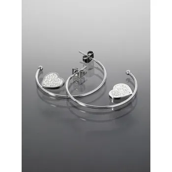 Náušnice Prosperk Náušnice kruhy se srdcem S4196