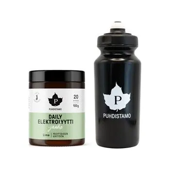 Iontový nápoj Puhdistamo Electrolyte Daily Powder 100g limetka + láhev 500ml ZDARMA