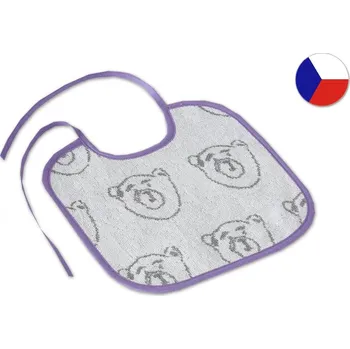 Bryndák Dětský bryndák 25x25 GRAND Medvědi světlá/fialová