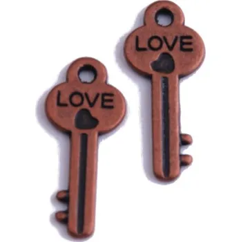 Přívěsek Přívěsek KLÍČ, staroměď 10x24mm, 2ks