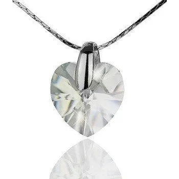 Řetízek Prosperk Řetízek ocelový s přívěskem srdíčko Swarovski Barva: Oranžová 26286/ORA