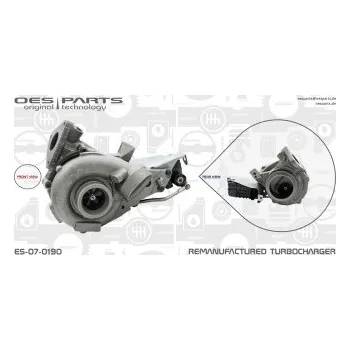 Turbodmychadlo Dmychadlo, plnění MERCEDES, 6460900980, 646090098080, 6460901080, 646090108080, A6460900980, A6460901080, A646090108080, OES, ES-07-0190