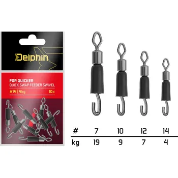 Rychloobratlík s gumičkou Delphin FDR Quicker / 10ks|7/19kg