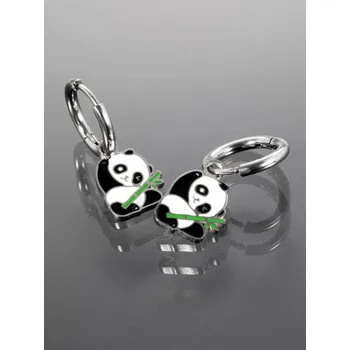 Náušnice Prosperk Náušnice ocelové Panda S1556