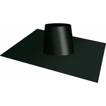 Komín Střešní průchodka 5-20° černá nerez okraj 120-30 mm