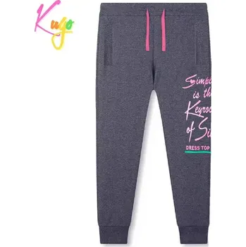 Dívčí tepláky Kugo M6002 tmavě modrý melír