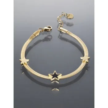 Náramek Prosperk Zlatý náramek z chirurgické oceli s hvězdičkami S2989