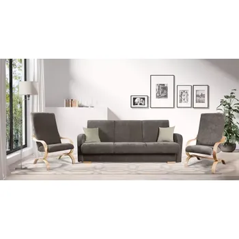 Sedací souprava Sedací souprava Diana 3+1+1, hnědá (Matana 20/pol. 17, přírodní)