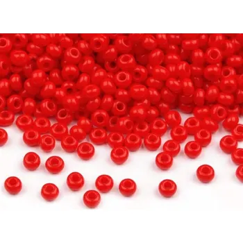 Dětské navlékací korálky Rokajl Preciosa 10/0 - 2,3 mm červená 20g