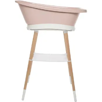 koupací vanička BÉBÉ-JOU sada vaničky a stojanu SENSE Pale Pink/White