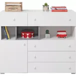 Komoda Sigma 12, bílá mat/beton