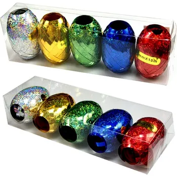 Stuha Vázací stuha metalicky lesklá sada 5 ks mix barev