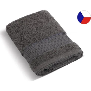 Kvalitní froté osuška 70x140 PROUŽEK tmavě šedý 450g