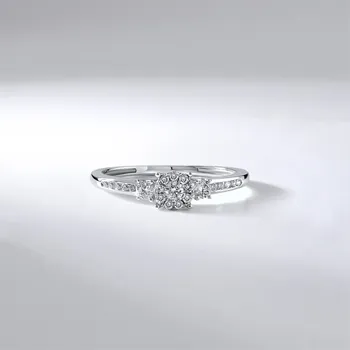 Prsten Lillian Vassago Zásnubní diamantový prsten z bílého zlata LLV59-DR097W Velikost prstenu: 54