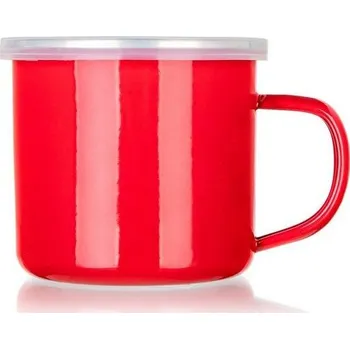 Hrnec Banquet Smaltovaný hrnek Milton red, 9,5 cm, 0,5 l, červená