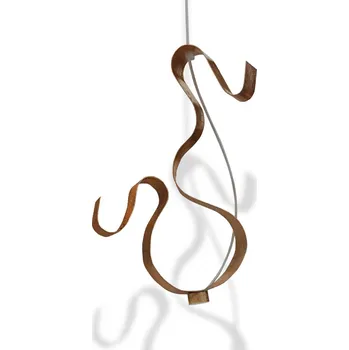 Knikerboker Curve LED závěsné světlo 1Fl bronz - stropní držák – Ø 12,5 cm; výška 4 cm lístkový bronz 1 x 2 W LED - Doprava zdarma