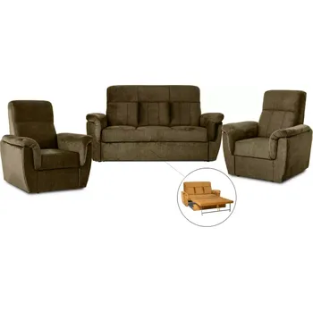 Sedací souprava Sedací souprava Prato 3B+1+1 s rozkladem, zelená (VOGUE 10)