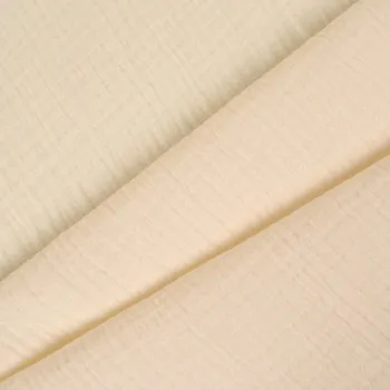 Látka mušelin/dvojitá gázovina Leia ecru