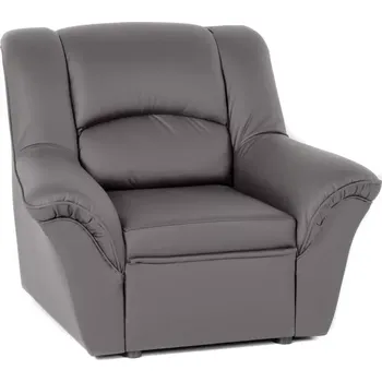 Kožené křeslo Dubaj LUX, šedá (U-25)