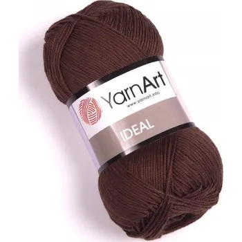 Galanterie Bavlněná příze Ideal 50g hnědá