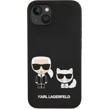 Pouzdro na mobilní telefon Zadní kryt Karl Lagerfeld MagSafe Karl and Choupette pro Apple iPhone 14 Plus, černá