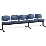 Antares Plastová lavice do čekáren TONY, 5 míst, modrá