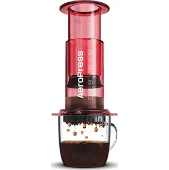 Kávovar AeroPress® Aeropress Clear Barva: Průhledná červená
