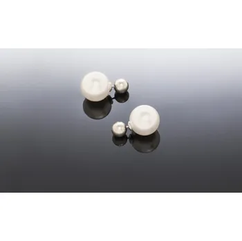 Náušnice Prosperk Náušnice pecky ocelové perličky oboustranné S1966