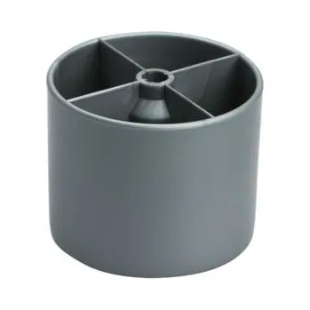 Stolová podnož Walteco Nábytková noha, průměr 49mm, výška 40mm, plast, stříbrná Množství: 5 ks