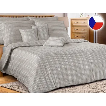 Povlečení Damaškové povlečení EXCELLENT 140x200, 70x90 GEON Řetízková poezie šedobéžová