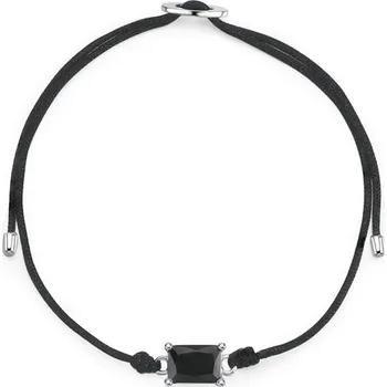 Náramek Černý náramek BROSWAY Fancy se zirkonem FMB113